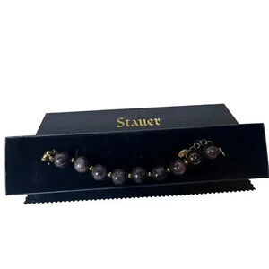 NIB Stauer amethyst ball bracelet